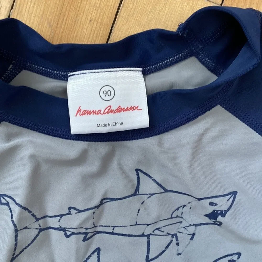 Hanna Andersson swim shirt, size 90 or 3. Rashguard.